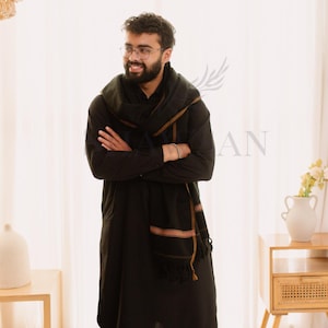 Indian Wool Meditation Prayer Shawl Blanket Handmade Prayer Shawl for Men Women, Oversize Scarf, Stole, Unisex Yoga Shawl