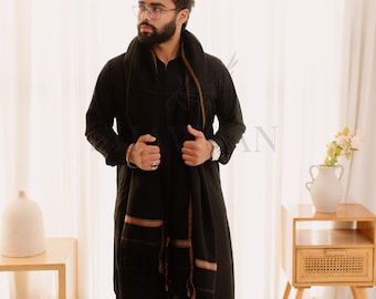 Pakistani Shawl for Men Large Oversize Meditation Blanket Traditional Wool Shawl, Blanket, Wrap Gift for Him, Brother, Father