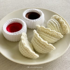 Crochet Patterns: Dumpling and Dipping Sauce - by Luluslittleshop