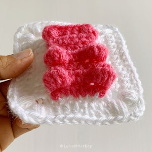 Crochet Pattern with videos: Gummy Bear Granny Square by Luluslittleshop image 2
