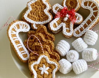 Crochet Pattern: Gingerbread Cookies - by Luluslittleshop