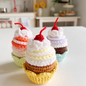 Crochet Pattern: Cupcake with Toppings by Luluslittleshop image 1