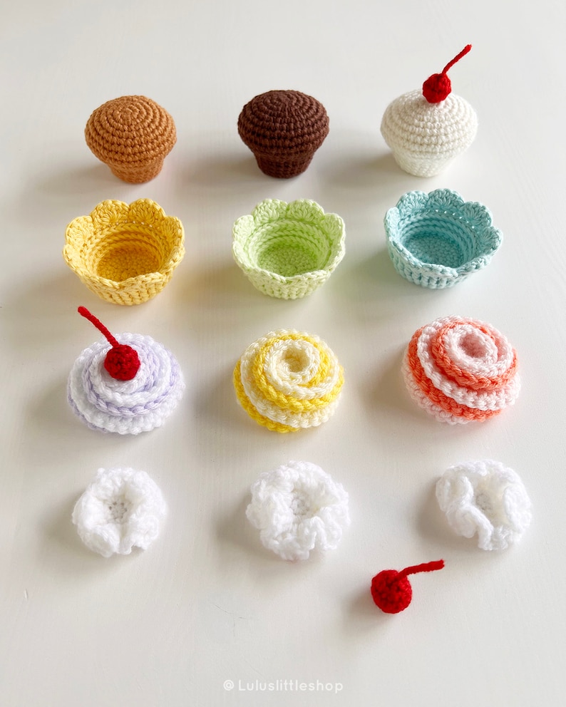 Crochet Pattern: Cupcake with Toppings by Luluslittleshop image 2