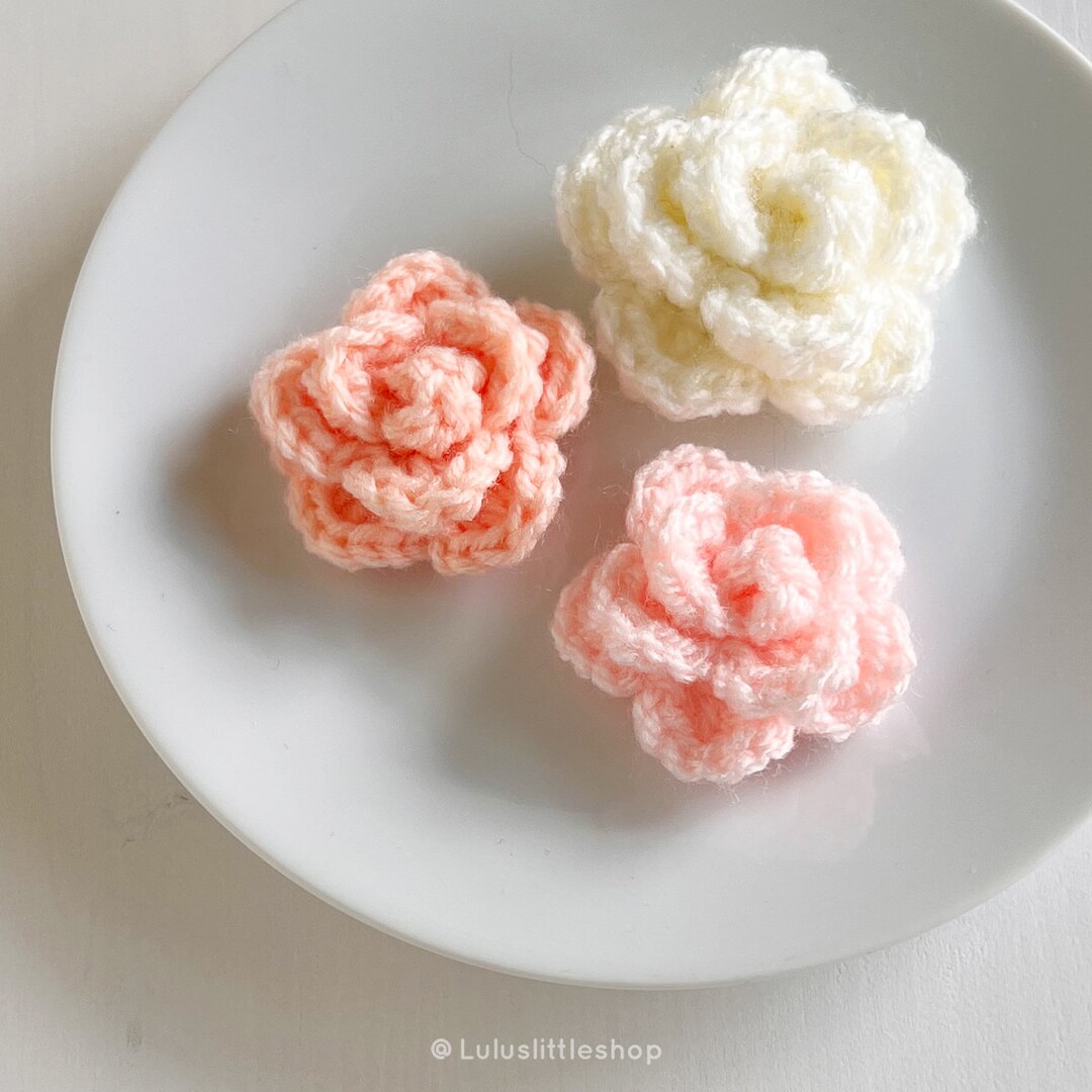Crochet Pattern Little Rose No Sew By Luluslittleshop Etsy
