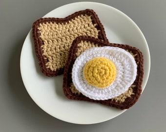 Crochet Pattern: Egg and Toast - by Luluslittleshop