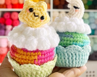 NEW Crochet Patterns: Cloud, Star, and Moon Cupcakes - by Luluslittleshop