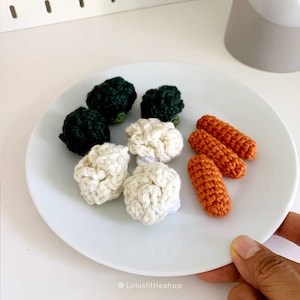 Crochet Pattern: Broccoli + Cauliflower + Carrots - by Luluslittleshop