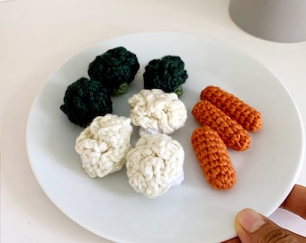 Crochet Pattern: Broccoli + Cauliflower + Carrots - by Luluslittleshop
