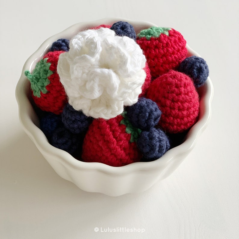 Crochet Pattern: Heart Waffle with Toppings by Luluslittleshop image 3