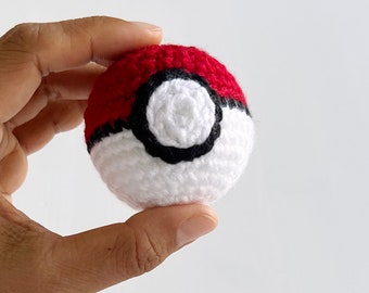 Crochet Pattern: Red Pokeball - by Luluslittleshop