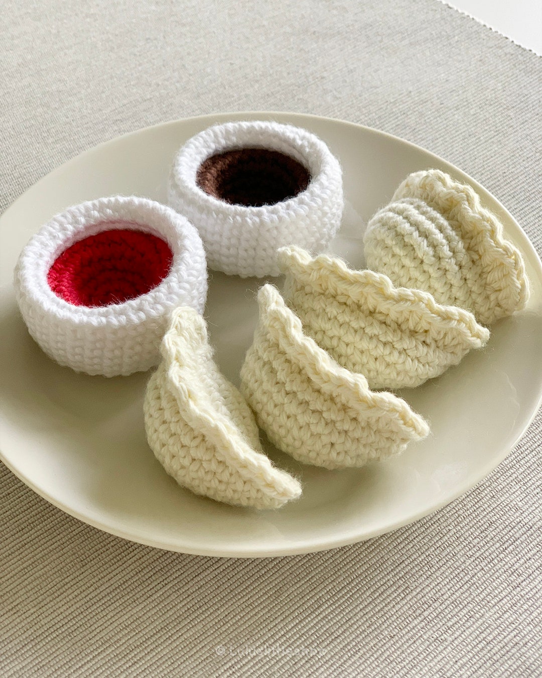 Crochet Pattern Dumplings with Dipping Sauce by Etsy