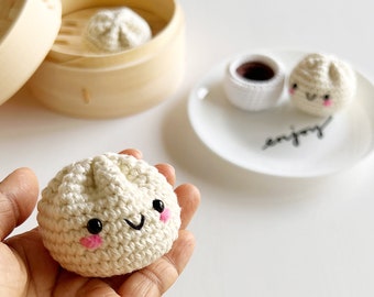 Crochet Patterns: Steamed Bun and Dipping Sauce - by Luluslittleshop