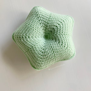 Crochet Pattern with video: Star Puff Pillow by Luluslittleshop image 3