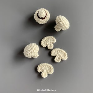 Crochet Patterns: White Button Mushrooms & Sliced White Mushrooms - by Luluslittleshop