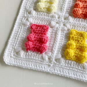 Crochet Pattern with videos: Gummy Bear Granny Square by Luluslittleshop image 3
