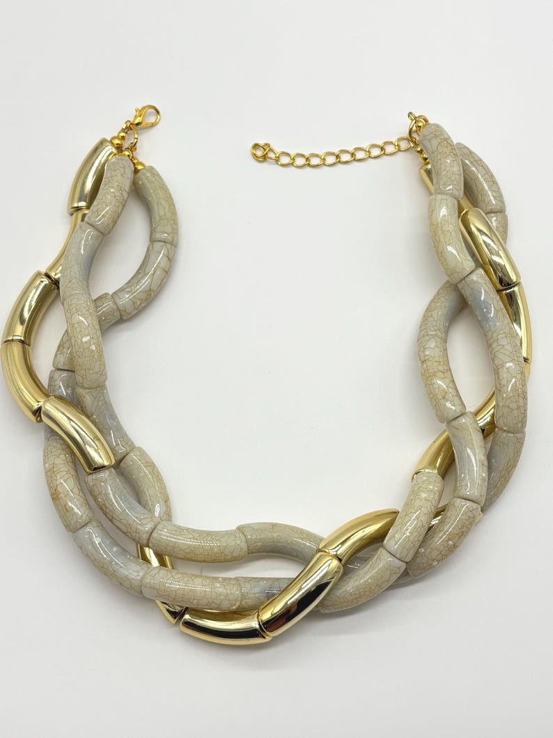 Handcrafted Luxurious Three Layered Fringe Statement Necklace