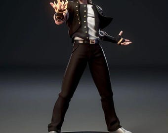 Figura de resina pintada de Kyo Kusanagi de 220 mm – Estatua de colección para exhibición