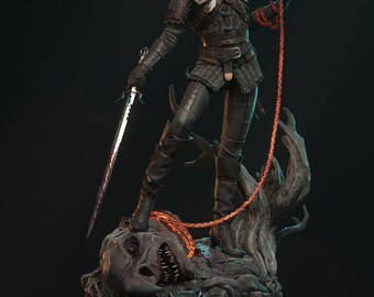 Ciri 220mm Hand Painted Resin Figure – Collectible Display Statue