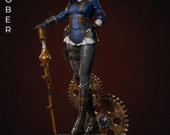 Figura de resina pintada a mano de Caitlyn de 210 mm – Estatua de colección para exhibición