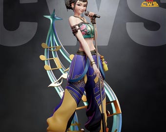 Figura de resina de Zoey pintada a mano – Estatua coleccionable de exhibición