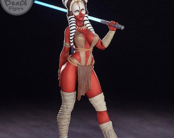 Estátua colecionável de Shaak Ti em resina pintada à mão