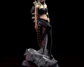 Figura de resina pintada a mano de Trish DMC de 220 mm – Estatua coleccionable para exhibición