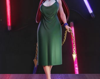 Figura de resina pintada de Kushina Uzumaki de 220 mm – Estatua de colección para exhibición