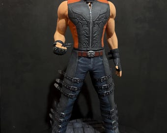 Figura de resina pintada a mano de Hwoarang de 250 mm – Estatua coleccionable para exhibición