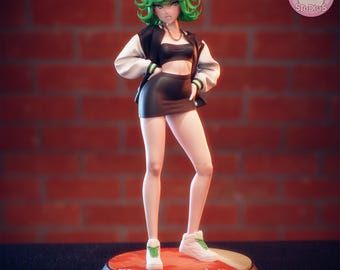 Figura de resina Tatsumaki de 213 mm pintada a mano: estatua coleccionable para exhibición