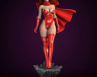 Figura de resina de la Bruja Escarlata de 265 mm pintada a mano – Estatua de exhibición coleccionable