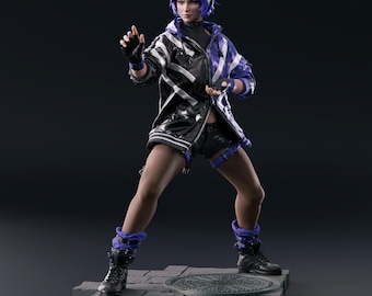 Estátua colecionável de resina pintada à mão da Reina, com 250 mm de altura.