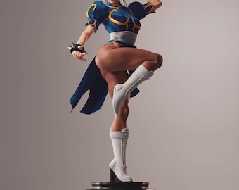 Chun-Li 380mm Hand Painted Resin Figure – Collectible Display Statue