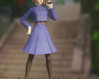 Hand-Painted Resin Figure – Nobara Kugisaki Inspired Anime Collectible Statue
