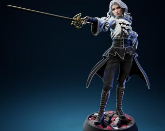 Estátua colecionável de resina pintada à mão da Real Maelle, com 219 mm.