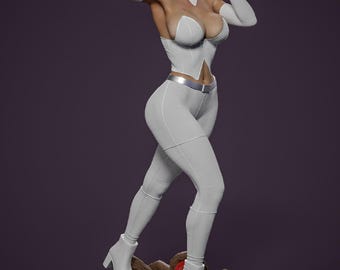 Figura de resina pintada a mano de Emma Frost: estatua coleccionable para exhibir