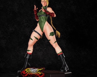 Figura de resina pintada a mano de Cammy de 235 mm – Estatua de colección para exhibición