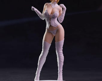 Figura de resina de Emma Frost de 210 mm pintada a mano – Estatua de exhibición coleccionable
