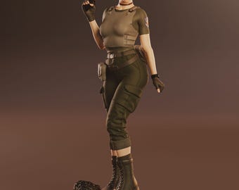 Rebecca Chambers Hand Painted Resin Figure – Collectible Display Statue