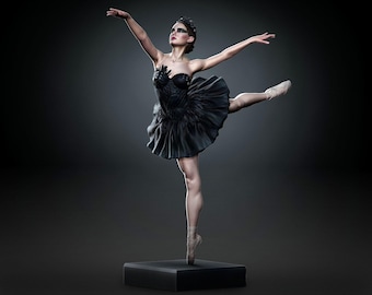 Figura de resina pintada a mano de Cisne Negro de 220 mm – Estatua coleccionable para exhibición