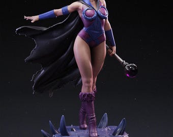 Figura de resina pintada a mano de Evil Lyn (228 mm) – Estatua coleccionable de exhibición