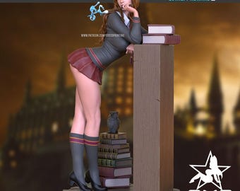 Figura de resina de Hermione de 200 mm pintada a mano – Estatua coleccionable para exhibición