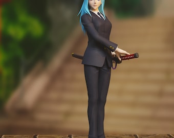 Miwa Hand Painted Resin Figure – Anime Sword Fighter Display Statue (1/6 Scale)