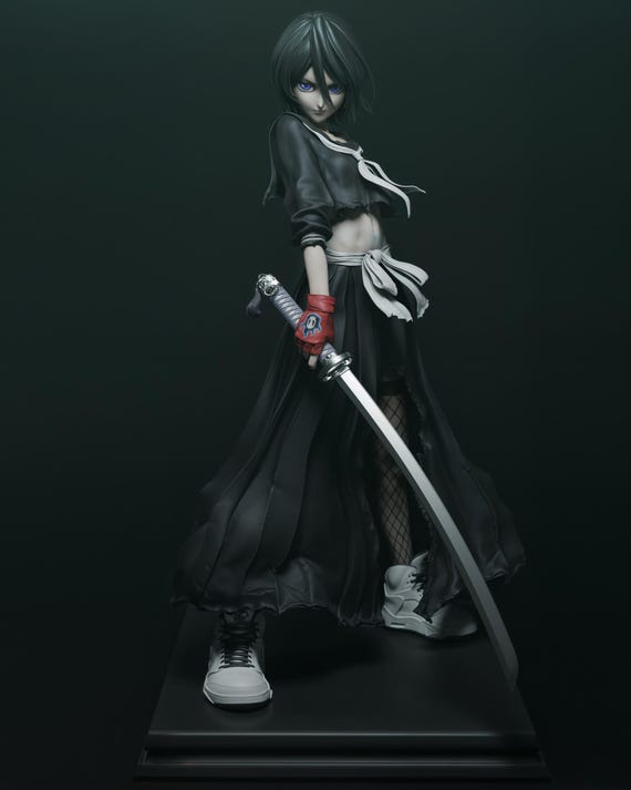 Rukia Kuchiki 200mm Hand Painted Resin Figure  Collectible Display Statue  - Etsy