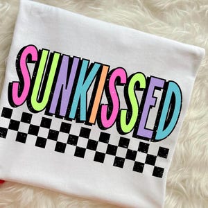 Neon Sun-Kissed T-Shirt | Bright Summer Graphic Tee | Soft Comfort Colors Shirt | Retro Summer Vibes