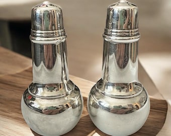 Vintage Silverplate Salt & Pepper Shakers International Silver Co.  4.25&quot;