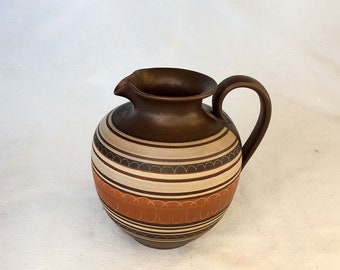 1920s Bauhaus Vintage SWITZERLAND Pottery "Artist Neuchateloise Poterie Fait à la Main 502 BD 109" Handmade Swiss Design Mid-Century Modern