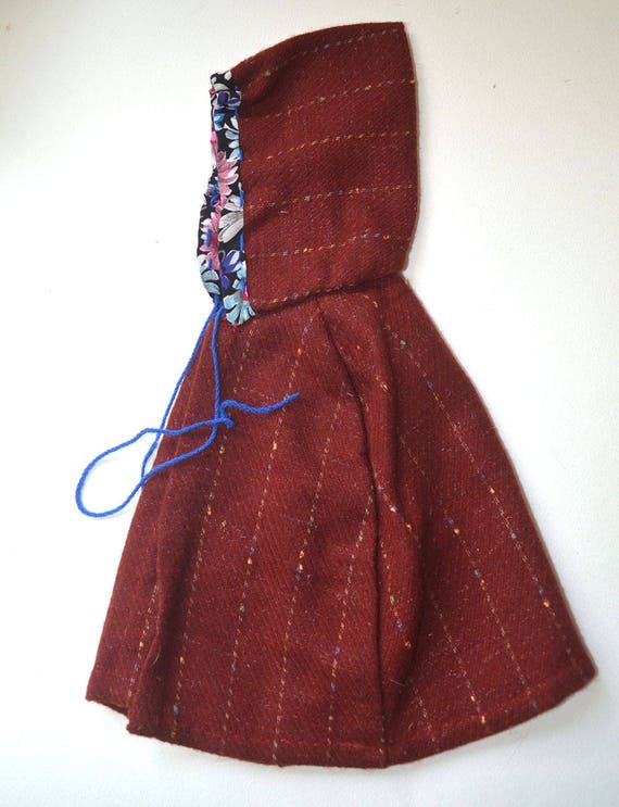 Authentic Antique French European 1910/1920s Tweed Burnous Authentic Antique French European 1910/1920s Tweed Burnous