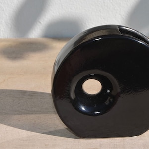 Rare ROBERTO RIGON Bertoncello 50s Italy Italian POTTERY Vintage Antique Fat Lava Mid-Century Modern Black Ceramic Sculptural Biomorphic