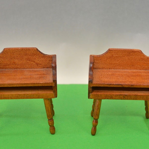 1950s Vintage SHACKMAN Japan Design BODO HENNIG Lundby Hanse Brio Doll House Furniture Doll's Bedroom End Tables Mid Century Modern Colonial