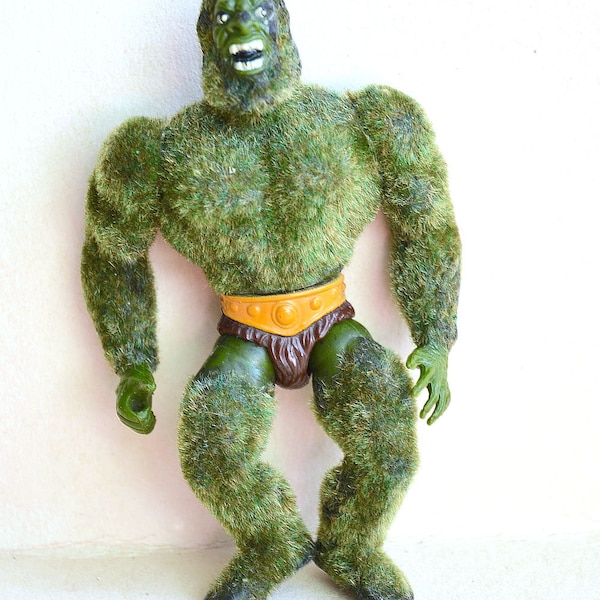 Vintage MOSS MAN Iconic Sci-fi European Masters of the Universe MATTEL 1985 Motu/He-Man Played Condition Cartoon Movie Action Figure Flocked